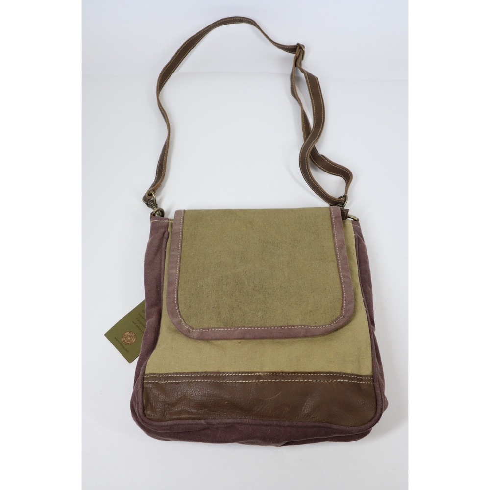 Clea Ray Green‎ Canvas Crossbody Bag